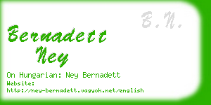 bernadett ney business card